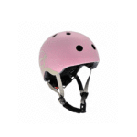 Casco con luz LED y broche metálico color PALO ROSA Talla S - M Marca Scoot and Ride
