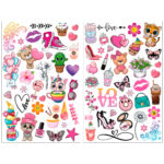 SET DE TATUAJES NARANJO - BESTIES - Imagen 2