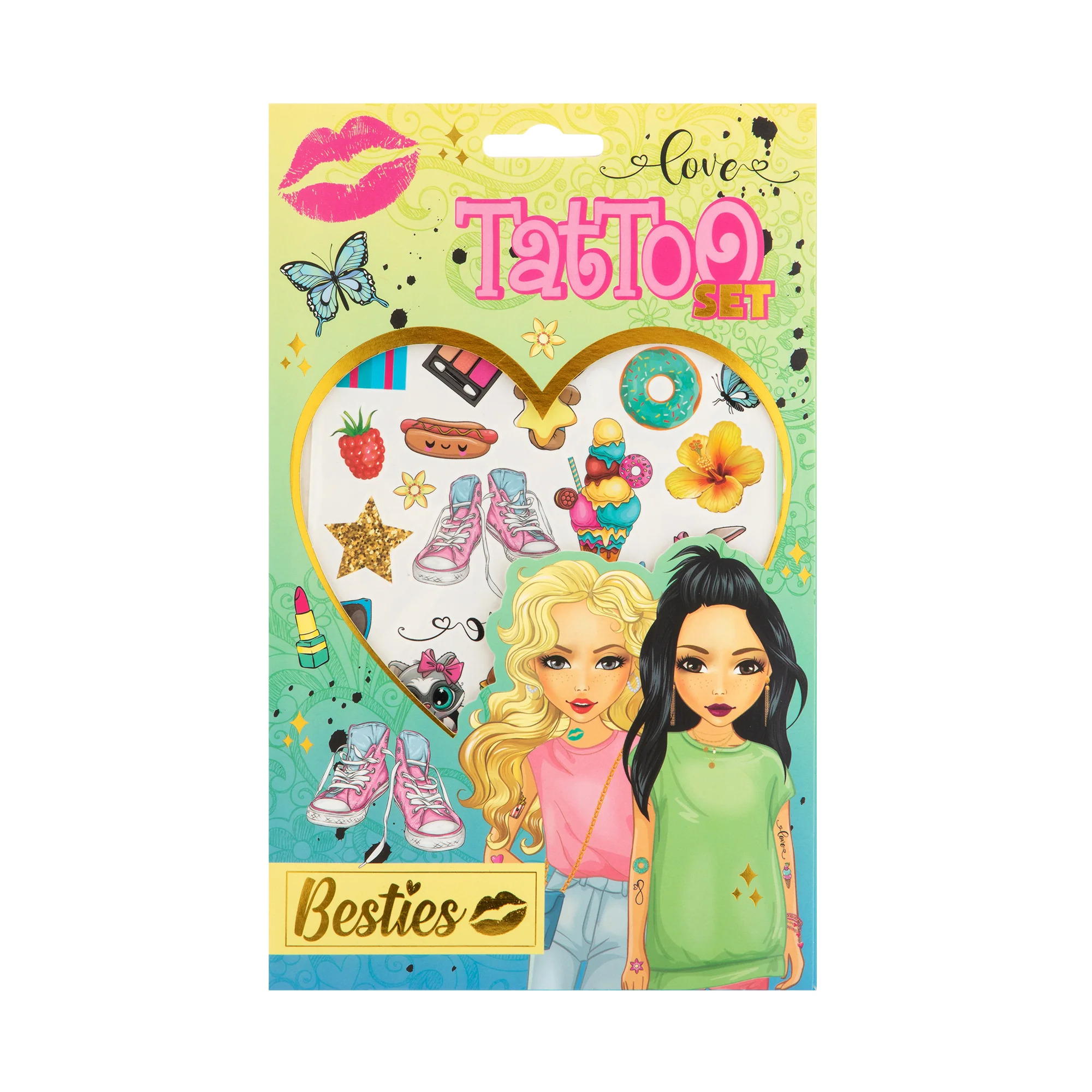 BE140012V_1 SET DE TATUAJES VERDE - BESTIES - Imagen 1