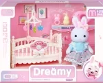 Conejito con cuna y accesorios - Dreamy