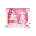 Conejito con torta de cumpleaños y accesorios - Dreamy